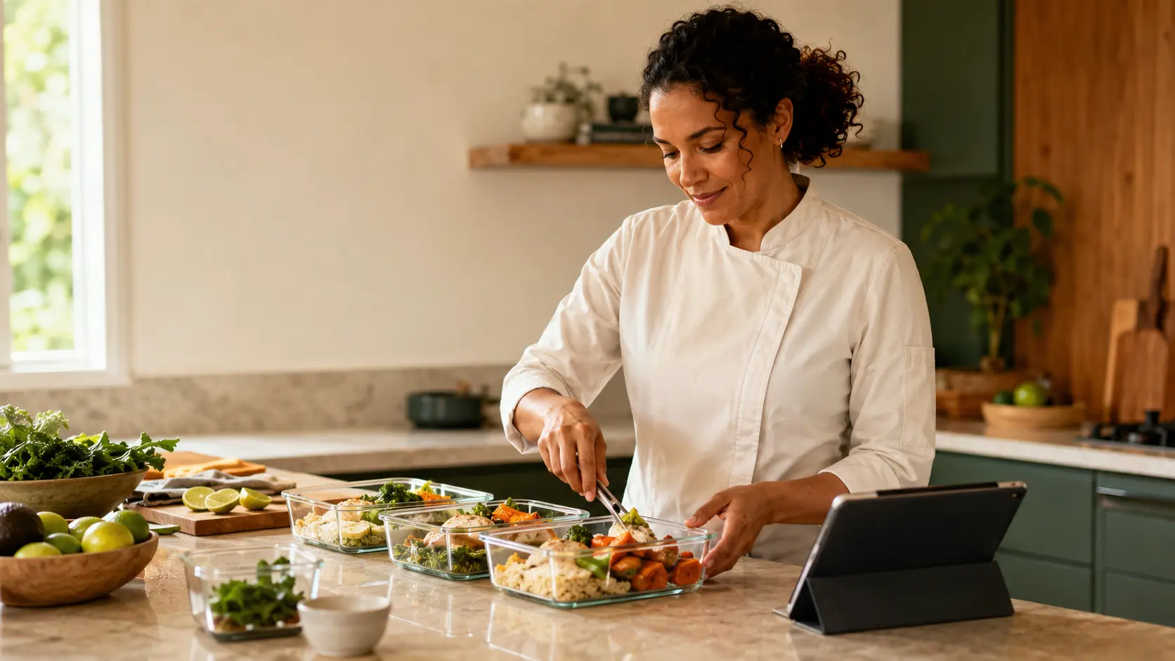 Personal Chef organizando refeições para os dias da semana